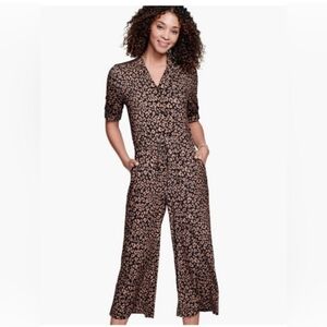 NWOT Johnston & Murphy Leopard Jumpsuit Size Large